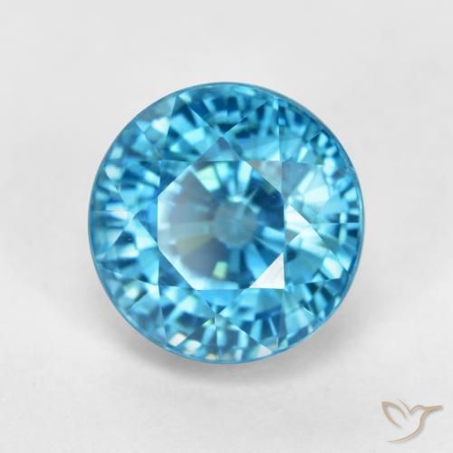 Best Blue Zircon for an Engagement Ring | Large Size, Top Color