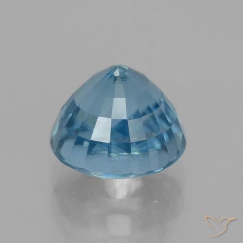Zircon Gemstone in 8.5 mm (calibrated) Size for Sale, Zircon Stone in Sky Blue Color