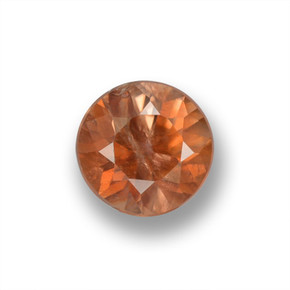 0.55 ct Orange Zircon Gemstone, Zircon Gem in Diamond-Cut Shape for Sale.