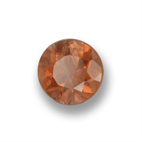 0.55 ct Orange Zircon Stone, Natural Zircon in Diamond-Cut Shape for Sale