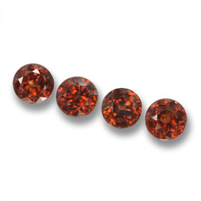 0.5ct Round Facet Red Orange Zircon Gem for sale 0.5ct Round Facet Red Orange Zircon Gem (ID: 460285)
