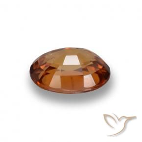 Zircon Gemstone in 8 x 6 mm (calibrated) Size for Sale, Zircon Stone in Deep Brownish Orange Color