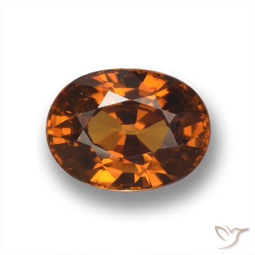 2,46 ct orangefarbener Zirkon, 8,1 x 6,1 mm Ovalschliff aus Tansania, Photo A
