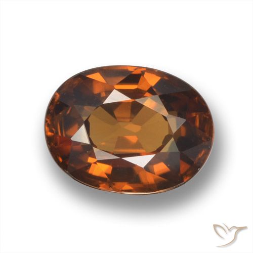 2.07ct Natural Amber Orange Zircon, Oval, VVS-VS