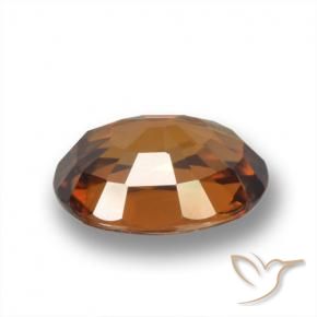 Zircon Gemstone in 8 x 6 mm (calibrated) Size for Sale, Zircon Stone in Amber Orange Color
