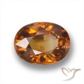 2.16 ct Brown Zircon Stone, Natural Zircon in Oval Facet Shape for Sale