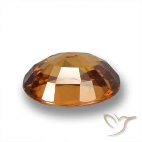 Zircon Gemstone in 8 x 6 mm (calibrated) Size for Sale, Zircon Stone in Medium-Dark Brown Color