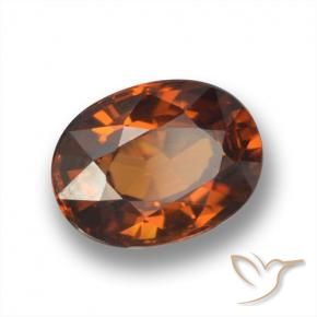 2.04 ct Brown Zircon Stone, Natural Zircon in Oval Facet Shape for Sale