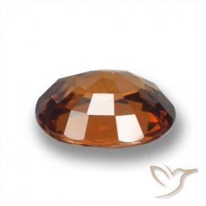 Zircon Gemstone in 8 x 6 mm (calibrated) Size for Sale, Zircon Stone in Orangeish Brown Color