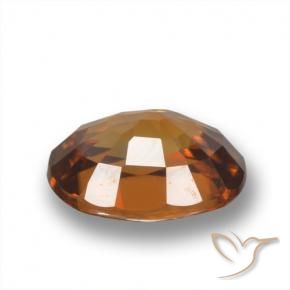 Zircon Gemstone in 8 x 6 mm (calibrated) Size for Sale, Zircon Stone in Amber Orange Color