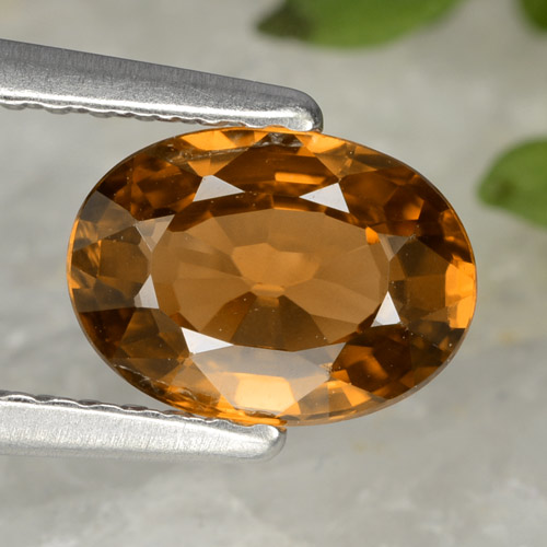 Earth Orange Циркон Камень - 1.6ct Фасетный Овал (ID: 463136)
