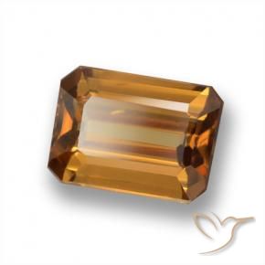 1.83 ct Orange Zircon Stone, Natural Zircon in Octagon Step Cut Shape for Sale