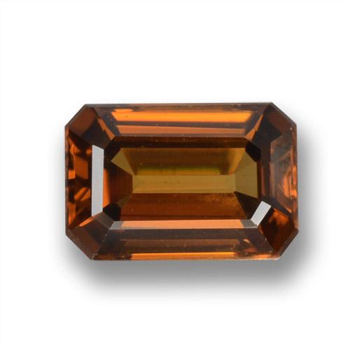 Naranja oscuro Circón Gema - 1.5ct Corte octagonal (ID: 463140)