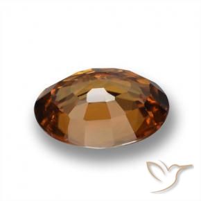 Zircon Gemstone in 8 x 6 mm (calibrated) Size for Sale, Zircon Stone in Earth Orange Color