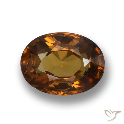 1.87ct Natural Earth Orange Zircon, Oval, VVS-VS