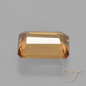 Zircon Gemstone in 7 x 5 mm (calibrated) Size for Sale, Zircon Stone in Deep Orange Color