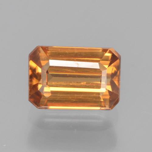 Orange Brown Zircon Gem - 1.1ct Octagon Step Cut (ID: 463227)