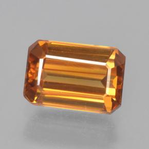 1.66 ct Orange Zircon Gemstone, Zircon Gem in Octagon Step Cut Shape for Sale.