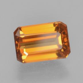 1.66 ct Orange Zircon Stone, Natural Zircon in Octagon Step Cut Shape for Sale