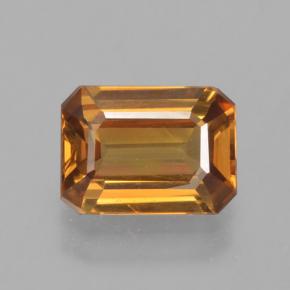 Medium Orange Zirkon Edelstein - 1.8ct Octagon Stufenschliff (ID: 463230)
