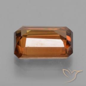Zircon Gemstone in 7 x 5 mm (calibrated) Size for Sale, Zircon Stone in Deep Orange Color