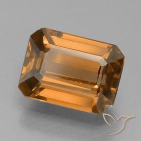 1.41 ct Orange Zircon Stone, Natural Zircon in Octagon Step Cut Shape for Sale