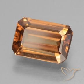 1.19 ct Orange Zircon Stone, Natural Zircon in Octagon Step Cut Shape for Sale