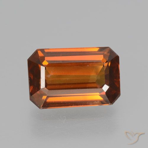 Темно-оранжевый Циркон Камень - 1.1ct Восьмиугольная ступенчатая огранка (ID: 463298)
