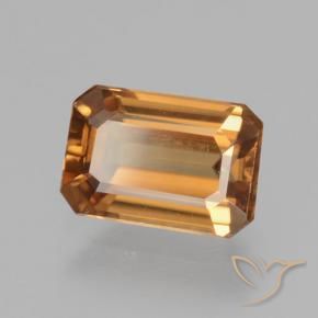 1.36 ct Orange Zircon Stone, Natural Zircon in Octagon Step Cut Shape for Sale
