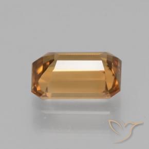Zircon Gemstone in 7 x 4.8 mm Size for Sale, Zircon Stone in Orange Brown Color