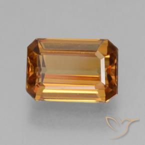 1.37 ct Orange Zircon Stone, Natural Zircon in Octagon Step Cut Shape for Sale