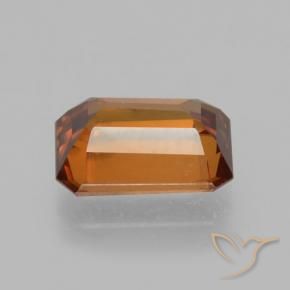 Zircon Gemstone in 7 x 5.3 mm Size for Sale, Zircon Stone in Medium Orange Color