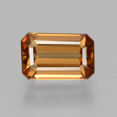 ディープオレンジ ジルコン 宝石 - 1.4ct 八角形ステップカット (ID: 463369)
