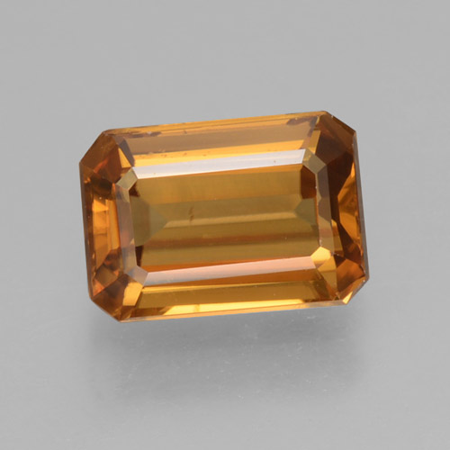 bräunlich-orange Zirkon Edelstein - 1.4ct Octagon Stufenschliff (ID: 463371)