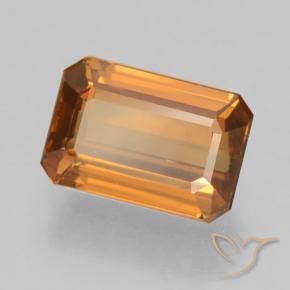1.26 ct Orange Zircon Stone, Natural Zircon in Octagon Step Cut Shape for Sale