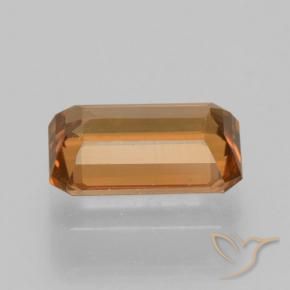 Zircon Gemstone in 7 x 4.7 mm Size for Sale, Zircon Stone in Medium Orange Color