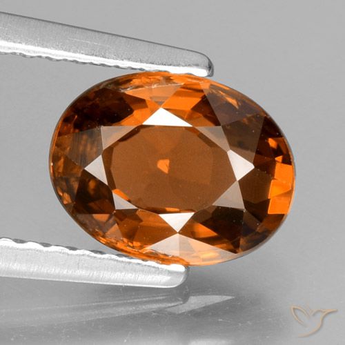 1.85ct Natural Deep Orange Zircon, Oval, VVS