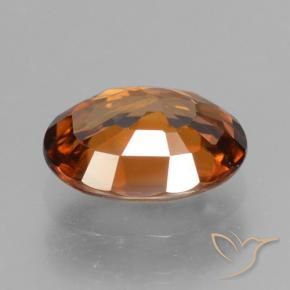 Zircon Gemstone in 8 x 6 mm (calibrated) Size for Sale, Zircon Stone in Deep Orange Color