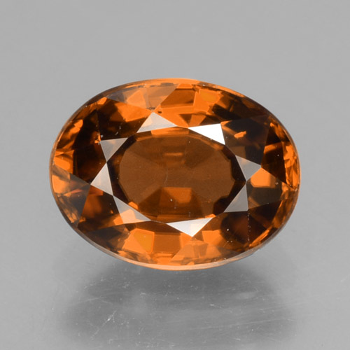 Medium-Dark Orange Циркон Камень - 2ct Фасетный Овал (ID: 463416)