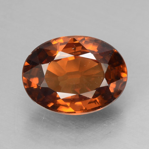 Medium Orange Zircon Gem - 1.7ct Oval Facet (ID: 463417)