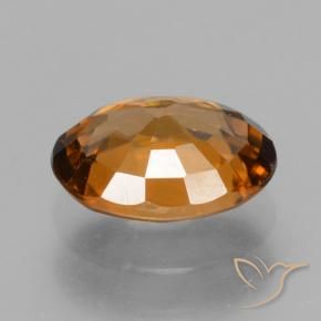 Zircon Gemstone in 8 x 6 mm (calibrated) Size for Sale, Zircon Stone in Deep Orange Color