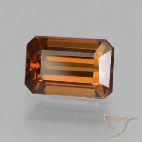 1.56 ct Orange Zircon Stone, Natural Zircon in Octagon Step Cut Shape for Sale