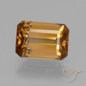 1.44 ct Orange Zircon Stone, Natural Zircon in Octagon Step Cut Shape for Sale