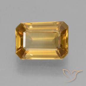 1.38 ct Orange Zircon Stone, Natural Zircon in Octagon Step Cut Shape for Sale