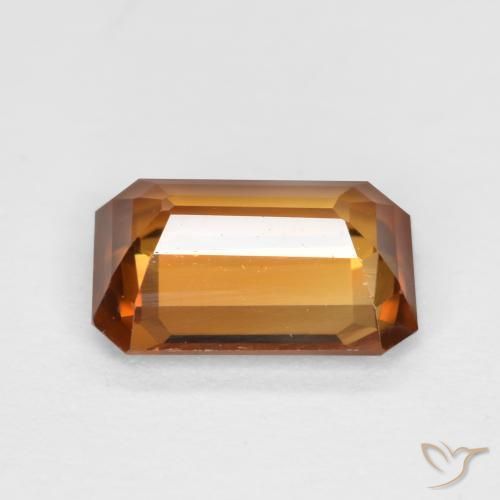 Zircon Gemstone in 7 x 5 mm (calibrated) Size for Sale, Zircon Stone in Deep Orange Color