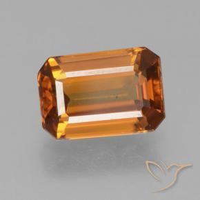 1.32 ct Orange Zircon Stone, Natural Zircon in Octagon Step Cut Shape for Sale