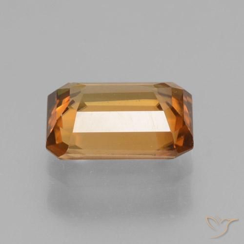 Zircon Gemstone in 7 x 5.3 mm Size for Sale, Zircon Stone in Earth Orange Color