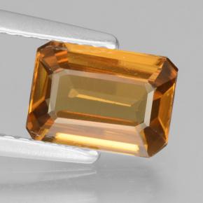 Medium Orange Zircon Gem - 1.8ct Octagon Step Cut (ID: 463459)