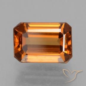 1.19 ct Orange Zircon Stone, Natural Zircon in Octagon Step Cut Shape for Sale