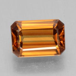 Medium Orange Циркон Камень - 1.4ct Восьмиугольная ступенчатая огранка (ID: 463478)